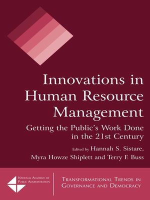 cover image of Innovations in Human Resource Management